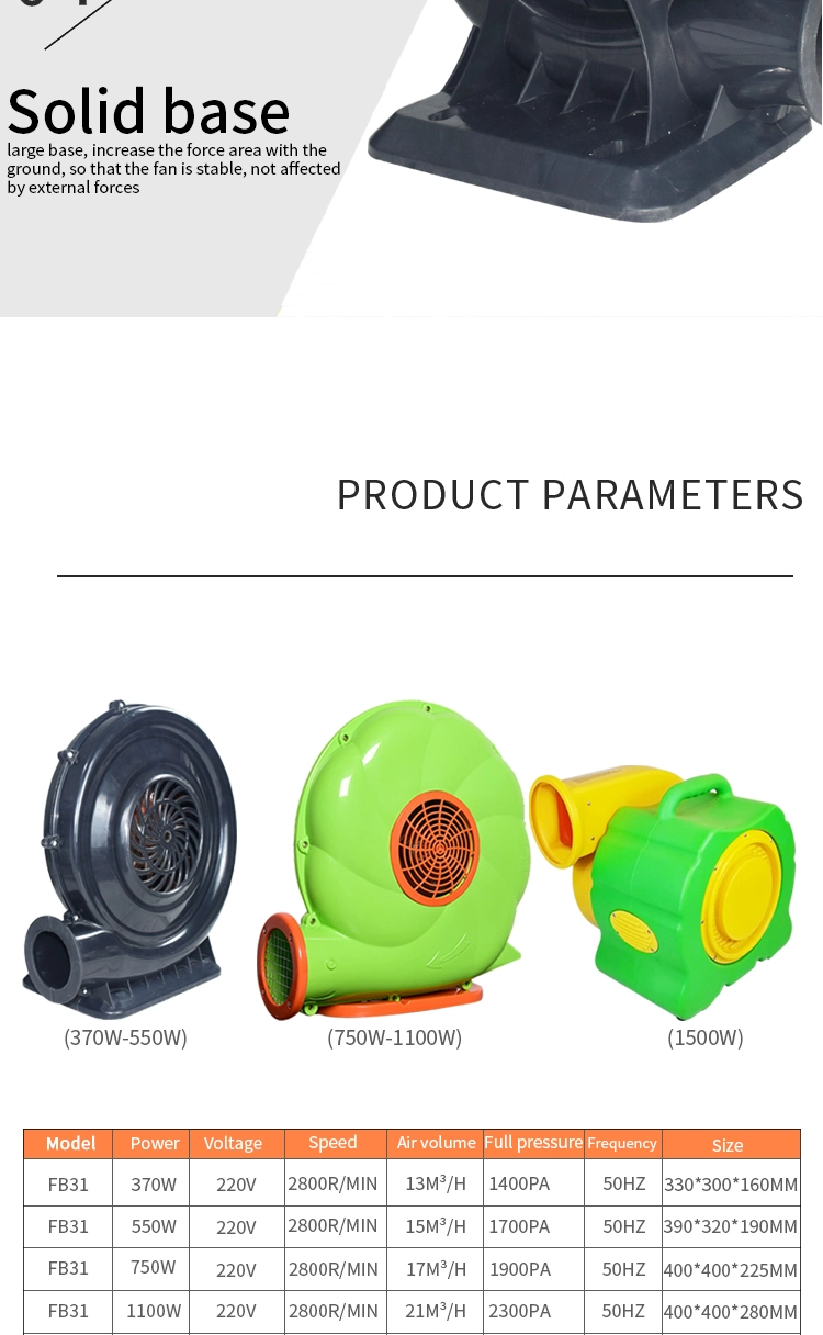 Air Blower Pump Fan Commercial Inflatable Bouncer Blower for Inflatable Bounce Castle/Air Molds/Arches